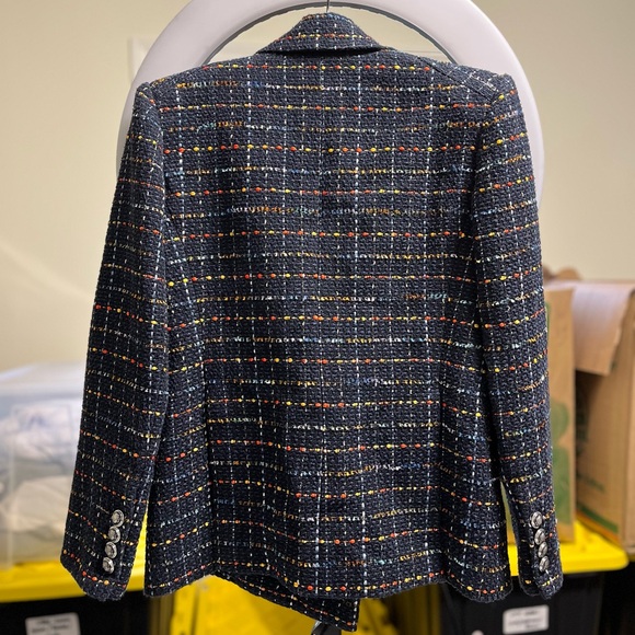Veronica Beard Rumer Dickey Jacket Multicolor Tweed Blazer - Picture 15 of 16